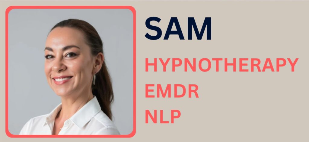 Sam – specialist hypnotherapist and EMDR practitioner at Niche Therapists, supporting anxiety, phobias, addiction recovery and ADHD traits